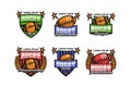 Sports Badge Rugby logo set