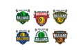 Billiard Sport Logo Badge set