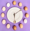 Fresh eggs over background Royalty Free Stock Photo