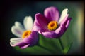 A Close Up Of Two Flowers With A Blurry Background. Generative AI Royalty Free Stock Photo