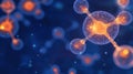 The concept of cloud migration is embodied by digital clouds, utilizing data points and network connections.