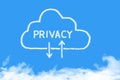 concept cloud privacy shape Royalty Free Stock Photo