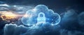 Securing the Digital Sky: Robust Cloud Cybersecurity. Concept Cloud Security, Cyber Threats, Data