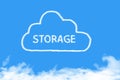 concept cloud storage shape Royalty Free Stock Photo