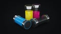 Concept cmyk print cartridge,