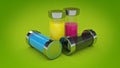 Concept cmyk print cartridge,