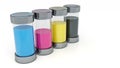 Concept cmyk print cartridge,