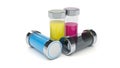 Concept cmyk print cartridge,