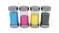 Concept cmyk print cartridge,