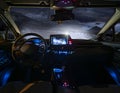 concept of the cockpit of an autonomous car Royalty Free Stock Photo