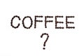 Concept coffee word of coffee bean Royalty Free Stock Photo