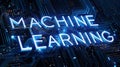 Concept for a commercial background image on the topic of machine learning. Banner for advertising. Generative AI Royalty Free Stock Photo