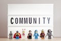 Concept of Community. The crowd weird people. Illustrative editorial Royalty Free Stock Photo