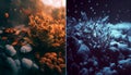 concept comparison example planet climate change .Pollution problem and overpopulation .Generative