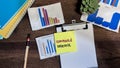 Concept of Compound Interest write on sticky notes isolated on Wooden Table Royalty Free Stock Photo