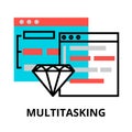 Concept of computer multitasking icon