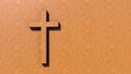 Clay christian cross on an argil background. 3d illustration metaphor for God, Christ, Christianity Royalty Free Stock Photo