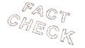 Community of people forming the worsd FACT CHECK. 3d illustration metaphor for research, evidence, reliable