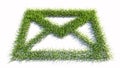Green summer lawn grass symbol isolated white background, email sign Royalty Free Stock Photo