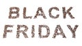 Large community of people forming BLACK FRIDAY slogan. 3d illustration metaphor for marketing, promotion