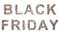 Large community of people forming BLACK FRIDAY slogan. 3d illustration metaphor for marketing, promotion