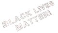 Large community of people forming BLACK LIVES MATTER message. 3d illustration metaphor for the anti- racism