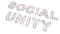 Conceptual large community of people forming SOCIAL UNITY slogan 3d illustration metaphor for solidarity and activism