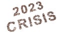 Concept conceptual community of people forming the 2023 CRISIS message.