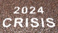 Concept conceptual community of people forming the 2024 CRISIS message