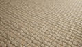 Conceptual solid beige background of cobblestone texture floor as a modern pattern layout.