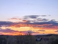 The concept of conservation of nature, ecology, peace on the planet. Spring landscape - sunset. Selective focus, horizontal photo