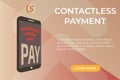 Flat vector Concept of contactless payment page