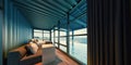 Container house with pool Royalty Free Stock Photo
