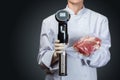 Concept of cooking meat in the sous vide technology Royalty Free Stock Photo