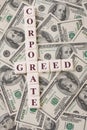 Corporate Greed and Money