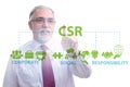 Concept of CSR - corporate social responsibility with businessma