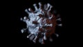 Concept of COVID-19 medical illustration. Coronavirus. Microscope virus close up. Royalty Free Stock Photo