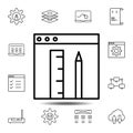 concept, creative icon. Simple thin line, outline vector element of Web Design Development icons set for UI and UX, website or Royalty Free Stock Photo