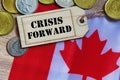 Crisis forward in Canada. Royalty Free Stock Photo