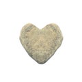 concept of cruel, callous, indifferent person. heart-shaped stone. man with stone heart Royalty Free Stock Photo