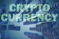 The concept of cryptocurrency in modern business - 3d rendering Royalty Free Stock Photo