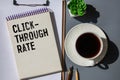 Concept of CTR - Click Through Rate write Royalty Free Stock Photo