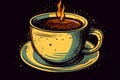 Cup of coffee, coffee break icon. Generative AI Royalty Free Stock Photo