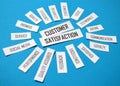 Customer Satisfaction paper tag cloud Royalty Free Stock Photo