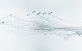 Concept of cyberspace. Abstract technological background with polygon mesh