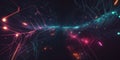 Concept of cyberspace, neural network, and big data processing algorithms. Abstract background. Royalty Free Stock Photo
