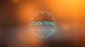 Concept of cycle time in lean six sigma Royalty Free Stock Photo