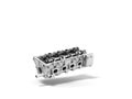 Concept of the cylinder head 3d render on a white background