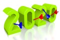 2020 concept - 3D rendering Royalty Free Stock Photo