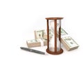 Concept 3d rendering Coins Hourglass of Business with a lot of